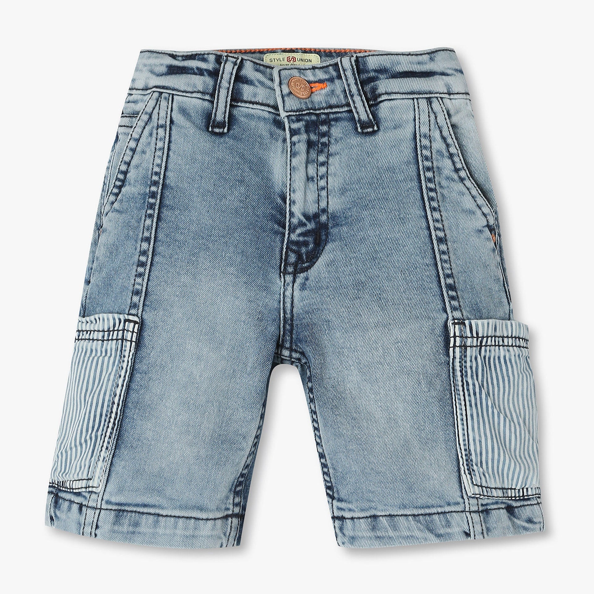 Boys Denim Solid Shorts