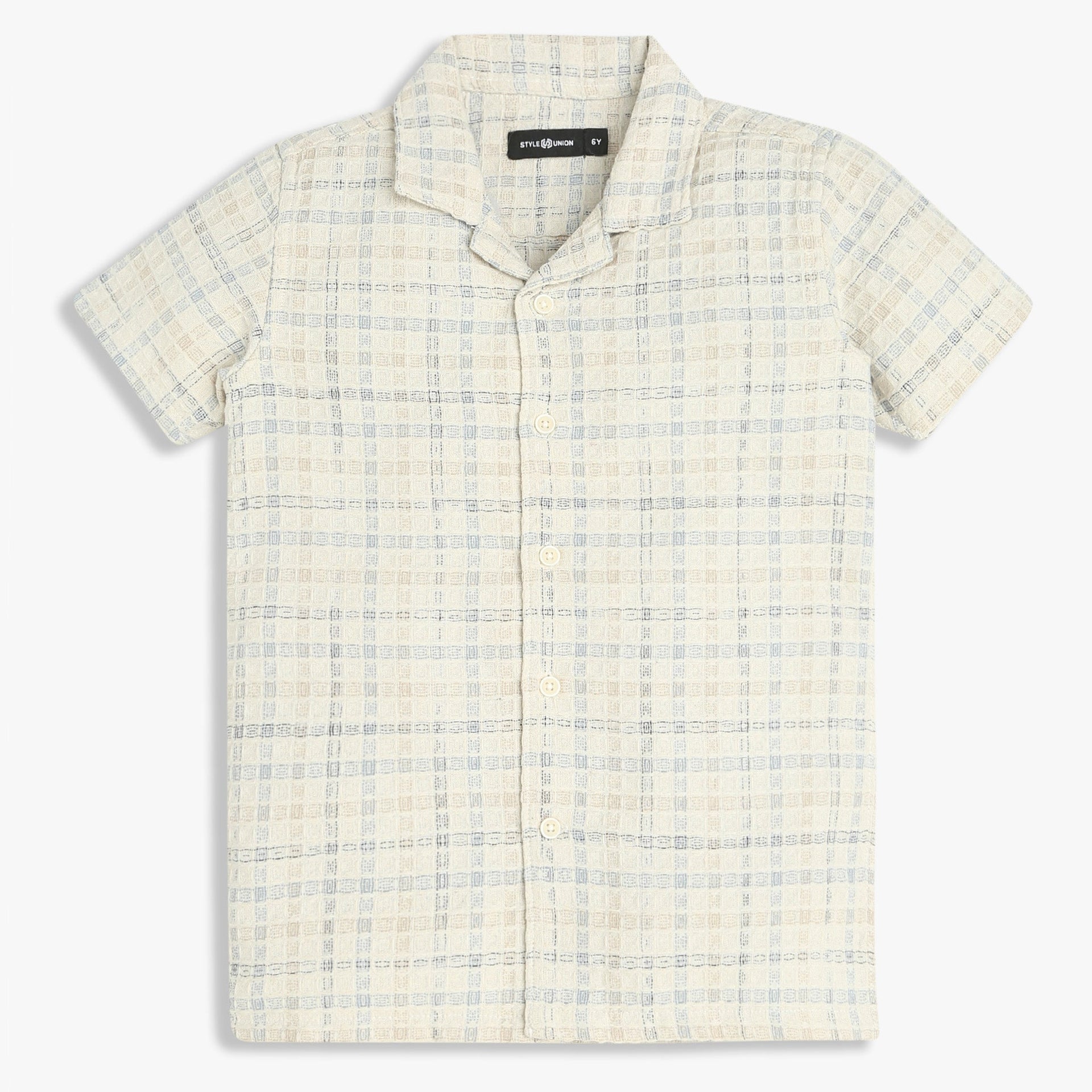 Boys Cuban Half Sleeve Shirt