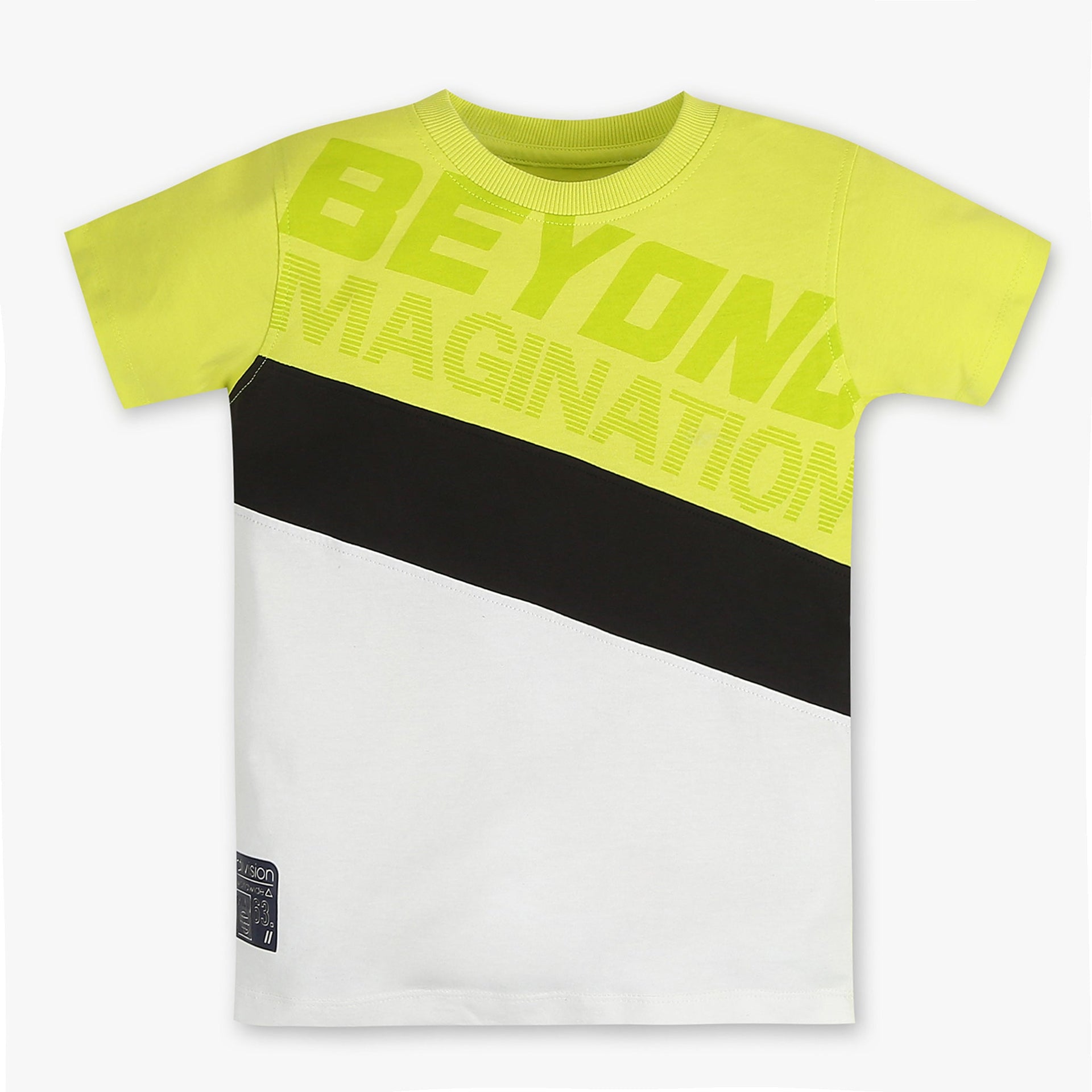 Boys Cut And Sew Crew Neck T-Shirt
