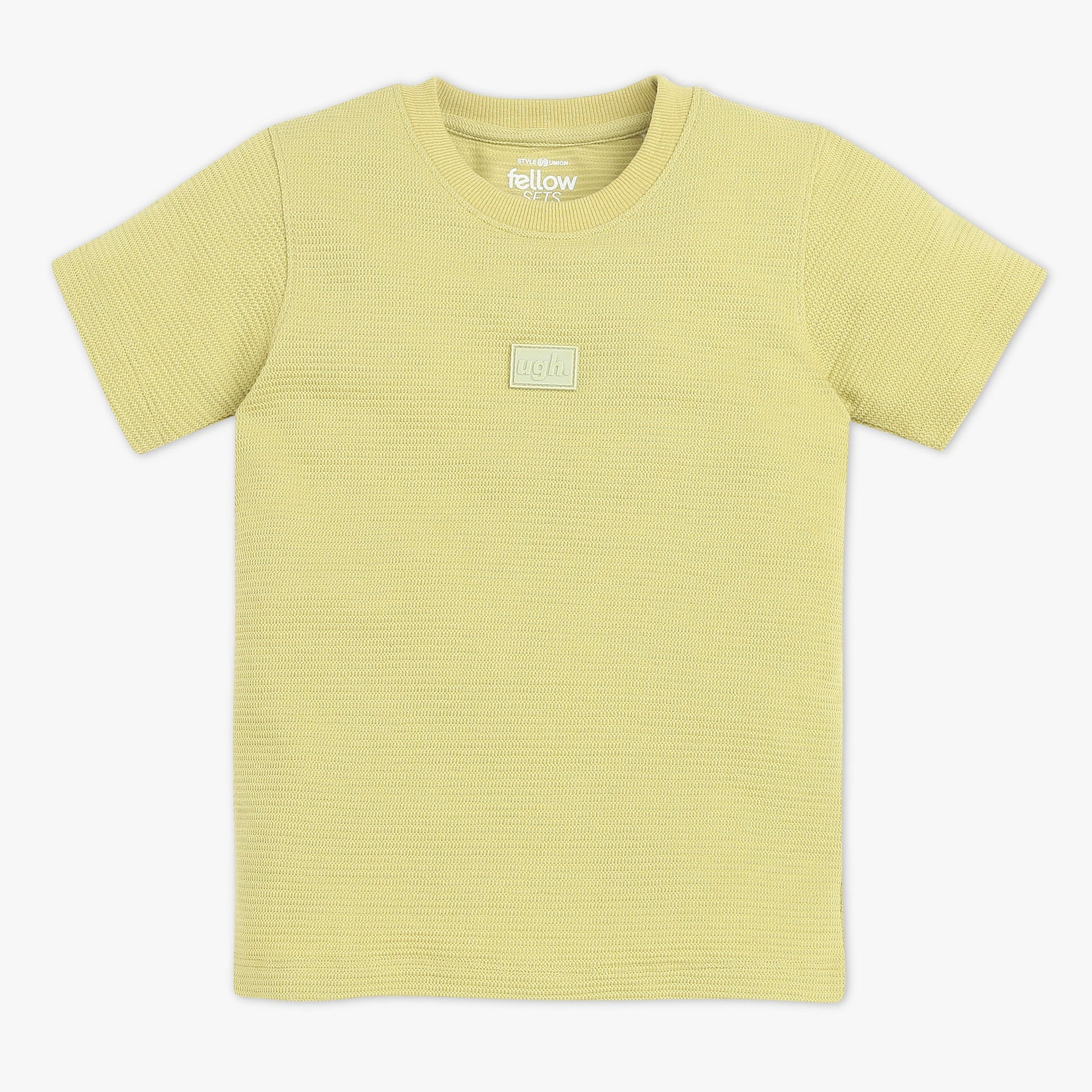 Boys Solid Crew Neck T-Shirt