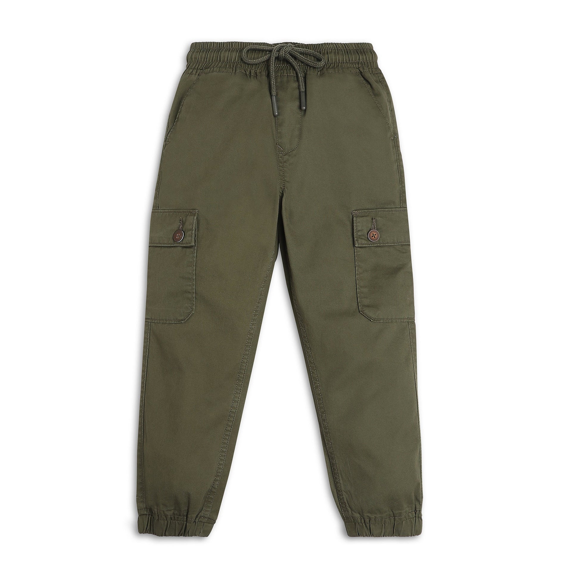 Boys Solid Full Length Cargos