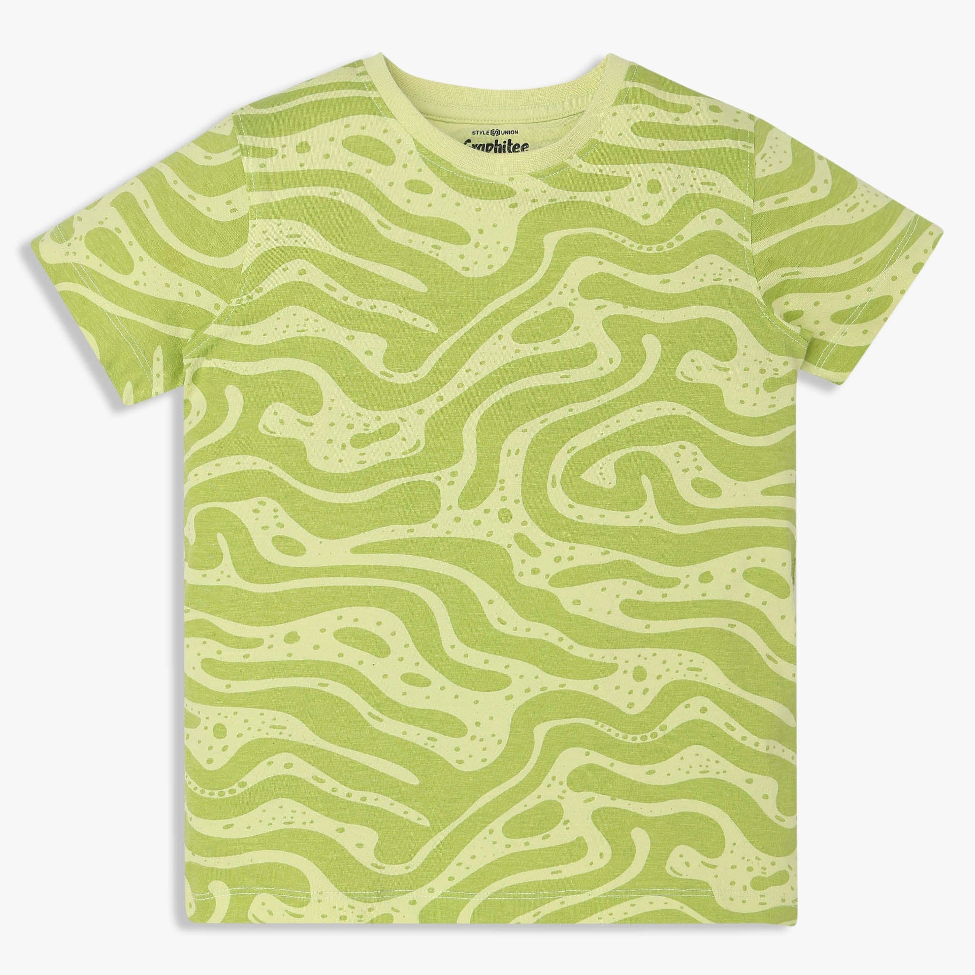 Boys Cotton Crew Neck Graphitee