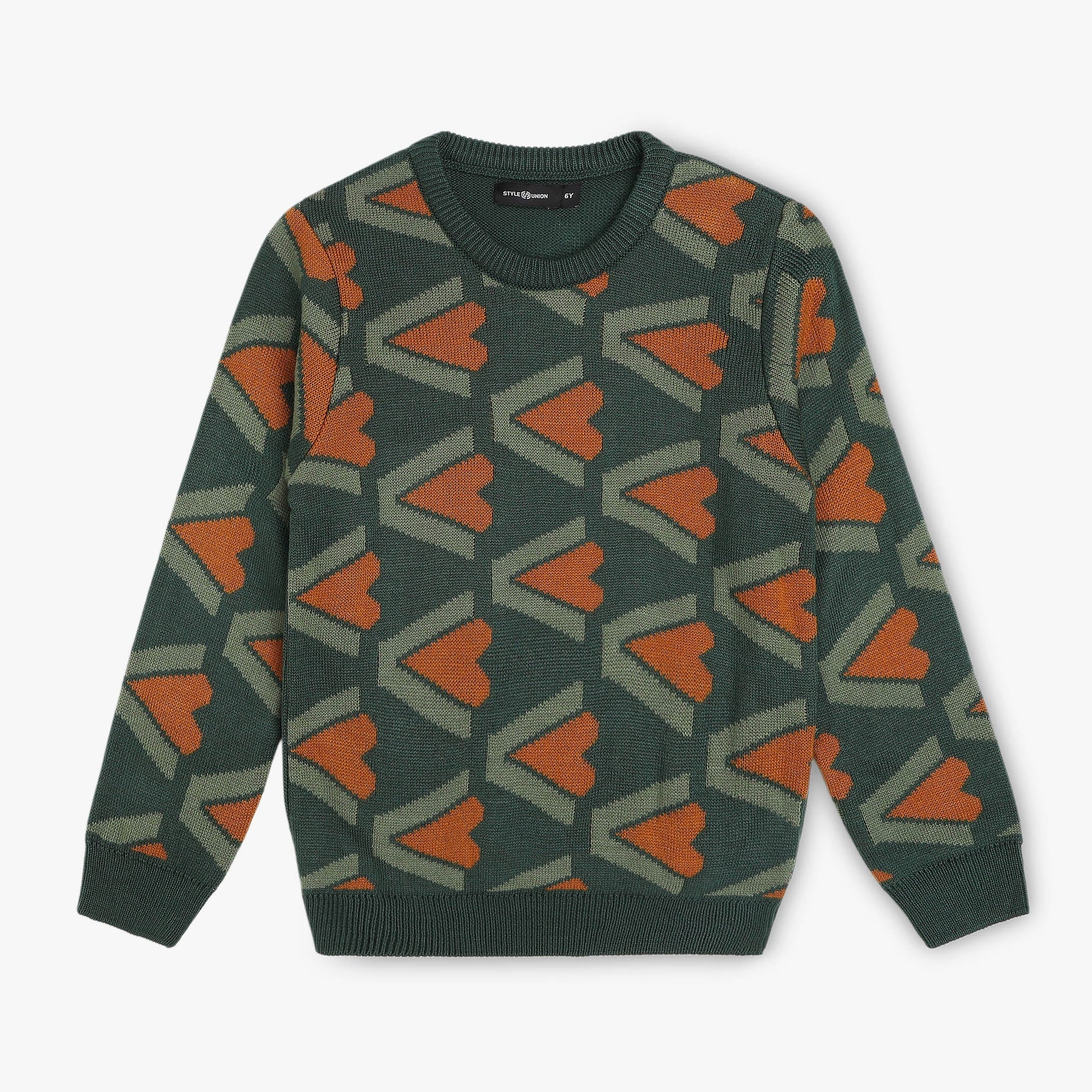 Boys Structured Crew Neck Sweater