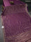 Banarasi silk saree purple with allover zari woven brocade weaves and embroidery mirror work border
