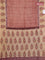 Chanderi silk cotton saree rust shade and beige with allover zari buttas & prints and printed butta border