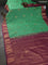 Bangalori silk saree teal green shade and magenta pink with zari woven buttas and zari woven border