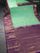 Bangalori silk saree pastel green and violet with zari woven buttas and long zari woven border