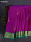 Bangalori silk saree purple and green with zari woven buttas and zari woven border