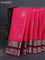 Bangalori silk saree pink and deep purple with zari woven buttas and zari woven border
