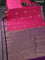 Bangalori silk saree pink and deep purple with zari woven buttas and zari woven border