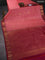 Bangalori silk saree peach pink and reddish pink with zari woven buttas and zari woven border