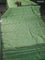 Chiniya silk saree pista green and green with allover zari weaves and zari woven border