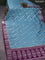 Chiniya silk saree pastel blue and wine shade with allover zari weaves and zari woven border