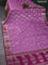 Chiniya silk saree mauve pink and wine shade with allover zari weaves and zari woven border