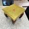 Brass Pooja Chowki, Brass Sheet Bajot For Puja, Brass Work Wooden Chowki.