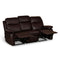 Carolina 3 Seater Sofa with 2 Manual Sofa Recliners- Brown