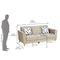 Cooper 3 Seater Fabric Sofa- Beige