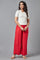 Red Ankle-length Pants