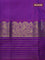 Pure kanchipuram silk saree dual shade of bluish green and purple with zari woven buttas and zari woven border