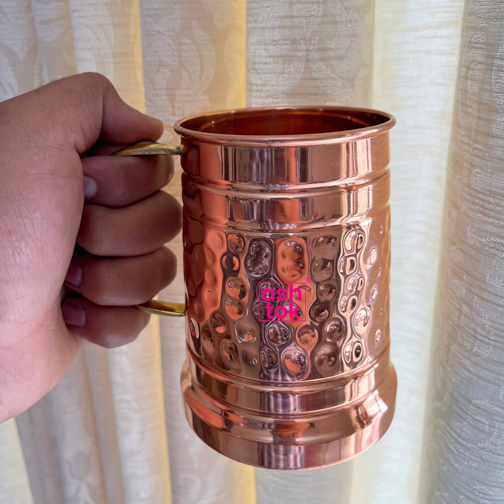 Copper beer mug Hammered design, Fresh Fruit Juice, Moscow Mule