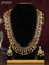 Antique guttapusalu haaram swan design with pink kemp & cz stones and pearl hangings