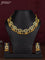 Antique guttapusalu necklace with emerald & cz stones and golden beads hangings