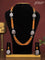 Jaipur multilayer beaded orange necklace with crystal beads