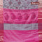 Banarasi semi tussar saree pastel grey and pink with allover ikat weaves and zari woven border