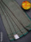 Banarasi semi crepe saree teal green with allover thread & zari woven brocade weaves and woven border