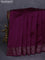 Chiniya silk saree wine shade with plain body and woven border