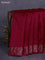 Chiniya silk saree maroon with plain body and woven border