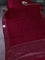 Chiniya silk saree maroon with plain body and woven border