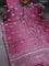 Chiniya silk saree mauve pink with allover silver zari buttas & bandhini prints and silver zari woven border