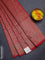Banarasi semi silk saree red with allover thread & zari weaves and woven border