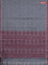 Coimbatore cotton saree grey and maroon with allover self emboss and thread woven border