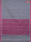 Coimbatore cotton saree grey and pink with allover self emboss and thread woven border