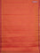 Coimbatore cotton saree dual shade of orange and pink with allover self emboss and thread woven border