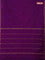 Arani semi silk saree purple with plain body and small zari woven border