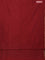 Arani semi silk saree maroon shade with plain body and small zari woven border