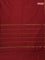 Arani semi silk saree maroon shade with plain body and small zari woven border