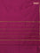 Arani semi silk saree dark magenta pink with plain body and zari woven border