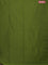 Arani semi silk saree sap green with plain body and zari woven border
