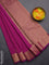 Arani semi silk saree purple shade with zari woven buttas and zari woven border
