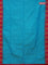 Arani semi silk saree teal blue and pink with plain body and temple design border