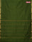 Arani semi silk saree sap green with plain body and zari woven border