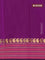 Arani semi silk saree purple and green shade with plain body and paisley zari woven simple border