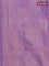 Banana pith saree purple and dual shade of peachish lavender with allover checked pattern and piping border