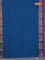 Chettinad cotton saree peacock blue and violet with thread woven buttas and ganga jamuna border