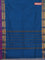 Chettinad cotton saree peacock blue and violet with thread woven buttas and ganga jamuna border