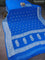 Banarasi chiffon silk saree cs blue with silver zari woven buttas and silver zari woven border